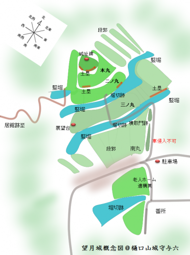 望月城概念図　長野県佐久市