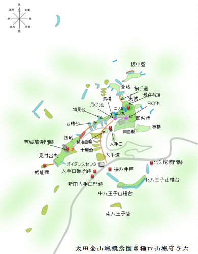 太田金山城概念図　群馬県太田市