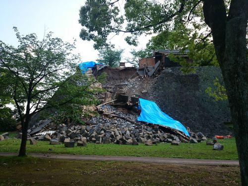 2016年4月29日の熊本城（3）北十八間櫓を振り返り