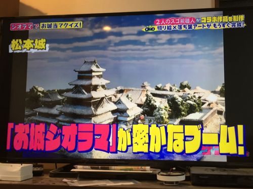 テレビ東京のイチゲンさんにお城のジオラマをレンタルさせていただきました。