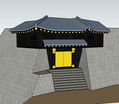 安土城の CG モデル：櫓門（３）