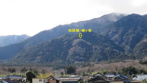 美濃　柏尾城　 柏尾廃寺背後に築かれた山城